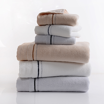 Solid Color Cotton Jacquard Home or Hotel Plain Dobby Bath Towel Set
