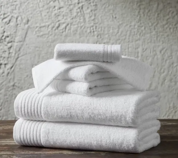 white hotel bath towel
