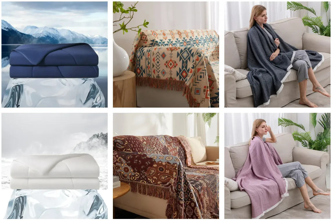 cooling boho cotton blanket
