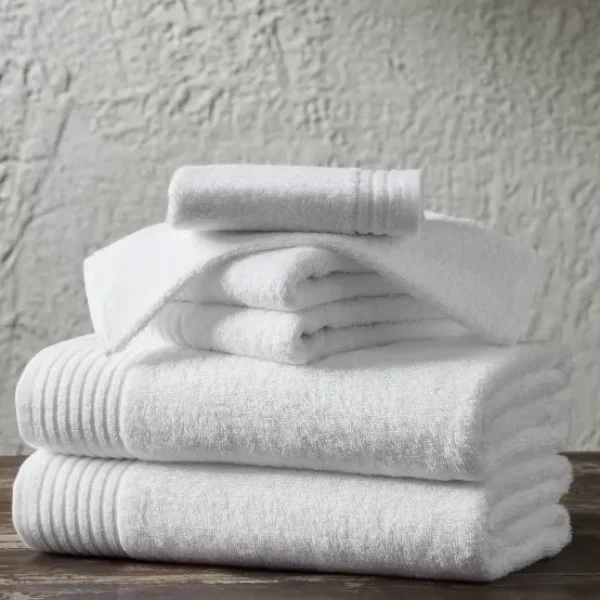 white hotel bath towel
